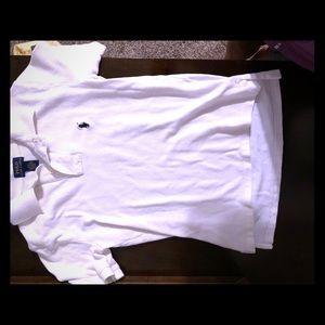 Boys white short sleeve polo shirt